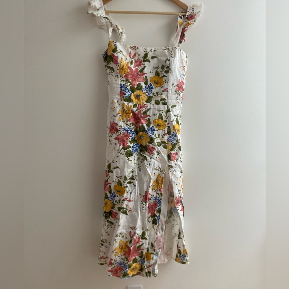 Reformation Floral linen Dress